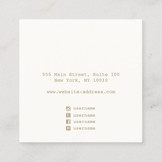 Rainbow Hologram Stud die beeldscherm verdient Vierkante Visitekaartje (Achterkant)