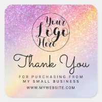 Rainbow Holograph Glitter Ombre Klant Dank u