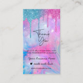 Rainbow holographic bedankt visitekaartje (Voorkant)