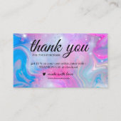 Rainbow holographic bedankt visitekaartje (Voorkant)