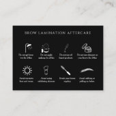 Rainbow Holographic Brow After Care-instructies Visitekaartje (Achterkant)