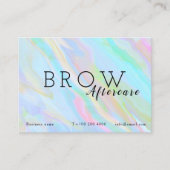 Rainbow Holographic Brow After Care-instructies Visitekaartje (Voorkant)