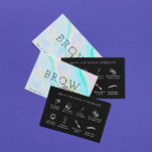 Rainbow Holographic Brow After Care-instructies Visitekaartje