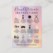 Rainbow Holographic Brows Aftercare Piccon Visitekaartje (Voorkant)