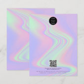 Rainbow Holographic Business Logo QR-code Notitiekaartje (Voorkant / Achterkant)