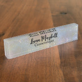 Rainbow Holographic Business Naambordje (Zijkant)