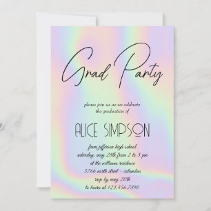 Rainbow Holographic Drip Afstuderen Kaart