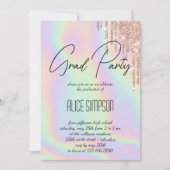 Rainbow Holographic Drip Afstuderen Kaart (Voorkant)