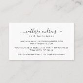 Rainbow Holographic Eenvoudige Typografie Nail Art Visitekaartje (Achterkant)