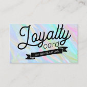 Rainbow Holographic Esthetician Social Media Klantenkaartje (Voorkant)