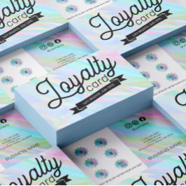 Rainbow Holographic Esthetician Social Media Klantenkaartje