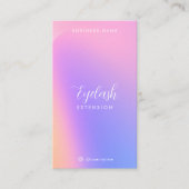 Rainbow Holographic Eyelash Extensions Kaart Visitekaartje (Voorkant)