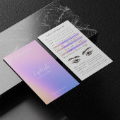 Rainbow Holographic Eyelash Extensions Kaart Visitekaartje