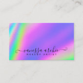 Rainbow Holographic Folie Beauty Service Visitekaartje (Voorkant)