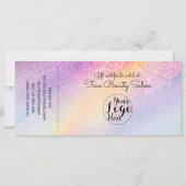 Rainbow Holographic Glitter Check Cft Certificate (Achterkant)