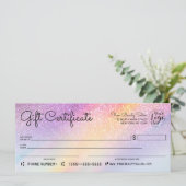 Rainbow Holographic Glitter Check Cft Certificate (Staand voorkant)