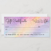 Rainbow Holographic Glitter Check Cft Certificate (Voorkant)