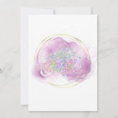 Rainbow Holographic Glitter Drift Baby shower Inv Kaart (Achterkant)