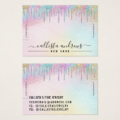 Rainbow Holographic Glitter Drift Bracelet Display Visitekaartje (Voorkant /achterkant)