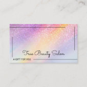 Rainbow Holographic Glitter Ombre Gift Kaart Visitekaartje (Voorkant)