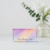 Rainbow Holographic Glitter Ombre Gift Kaart Visitekaartje (Staand voorkant)