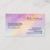 Rainbow Holographic Glitter Ombre Glitter Ombre Visitekaartje (Achterkant)