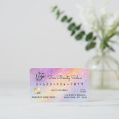 Rainbow Holographic Glitter Ombre Logo Credit Visitekaartje (Staand voorkant)