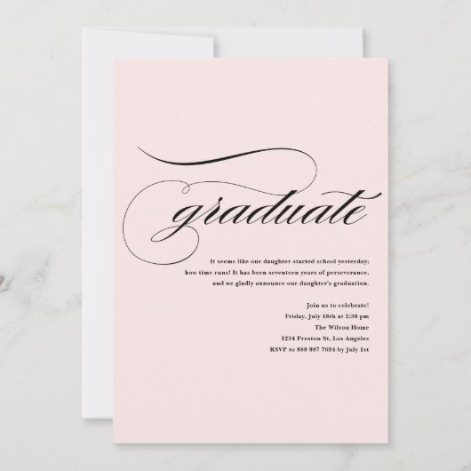 Rainbow Holographic Glitter Photo Afstuderen Aankondiging (Achterkant)