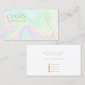 Rainbow Holographic Gold Accents Visitekaartje (Voorkant / Achterkant)