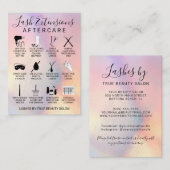 Rainbow Holographic Lash Extensions Aftercare Icon Visitekaartje (Voorkant / Achterkant)