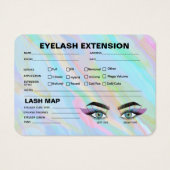 Rainbow Holographic Lash Record extensie Kaart (Achterkant)