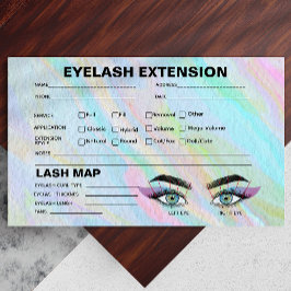 Rainbow Holographic Lash Record extensie Kaart