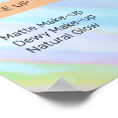 Rainbow Holographic Nail Tech prijslijst Poster (Hoek)