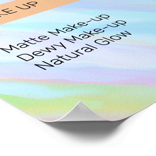 Rainbow Holographic Nail Tech prijslijst Poster (Hoek)