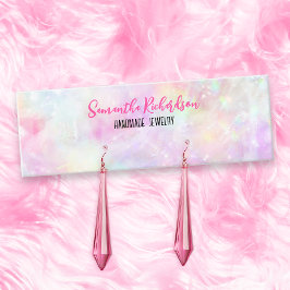 Rainbow Holographic Oorbel Sieraden Houder Display Mini Visitekaartje