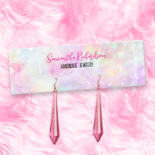 Rainbow Holographic Oorbel Sieraden Houder Display Mini Visitekaartje