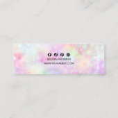 Rainbow Holographic Oorbel Sieraden Houder Display Mini Visitekaartje (Achterkant)