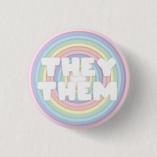 Rainbow-hondjes/Them-fonoons Ronde Button 3,2 Cm