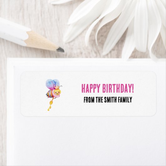 Rainbow Honey Bee Gift Label (Insitu)