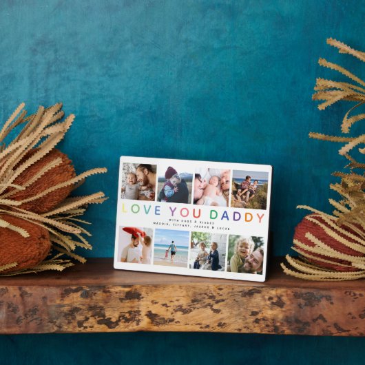 Rainbow 'HOOP VAN JE DADDY' Foto Collage Keepomwil Fotoplaat (Zijkant)