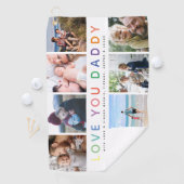 Rainbow 'HOOP VAN JE DADDY' Foto Collage Keepomwil Golfhanddoek (Insitu)