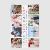 Rainbow 'HOOP VAN JE DADDY' Foto Collage Keepomwil Golfhanddoek (Voorkant)