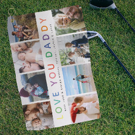 Rainbow 'HOOP VAN JE DADDY' Foto Collage Keepomwil Golfhanddoek
