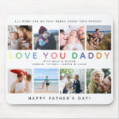 Rainbow 'HOOP VAN JE DADDY' Foto Collage Keepomwil Muismat (Voorkant)