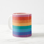 Rainbow Horizontal Stripes Mok (Voorkant links)