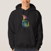 Rainbow Horn-ontwerp voor Franse hornspelers Hoodie (Voorkant)