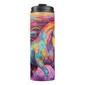 Rainbow Horse Colorful Abstract Dreamscape Thermosbeker (Voorkant)