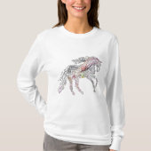 Rainbow Horse Typografie T-shirt (Voorkant)