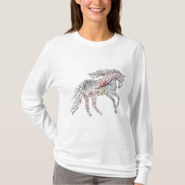 Rainbow Horse Typografie T-shirt