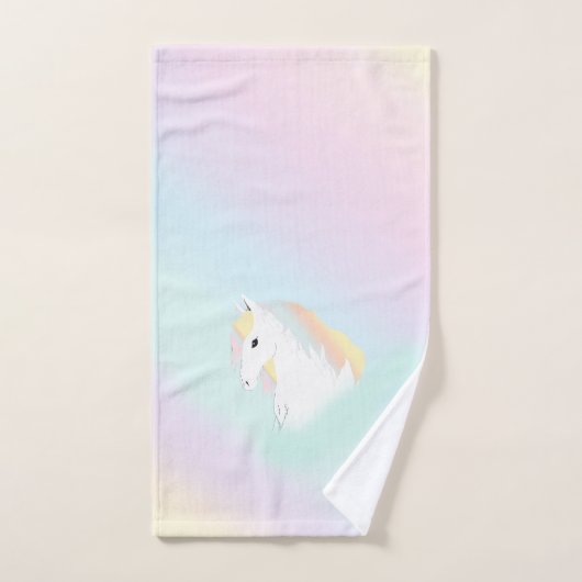Rainbow Horse Unicorn Equestrian Girly Bad Handdoek (Handdoek)